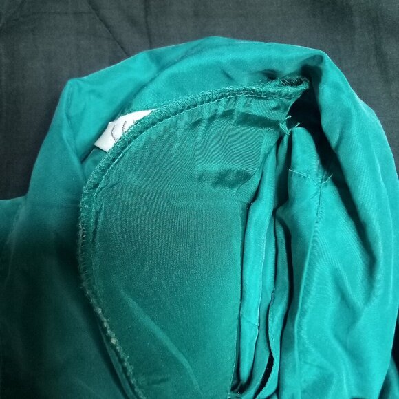 Vintage Selecca Silk Button Shirt Teal - Picture 5 of 6